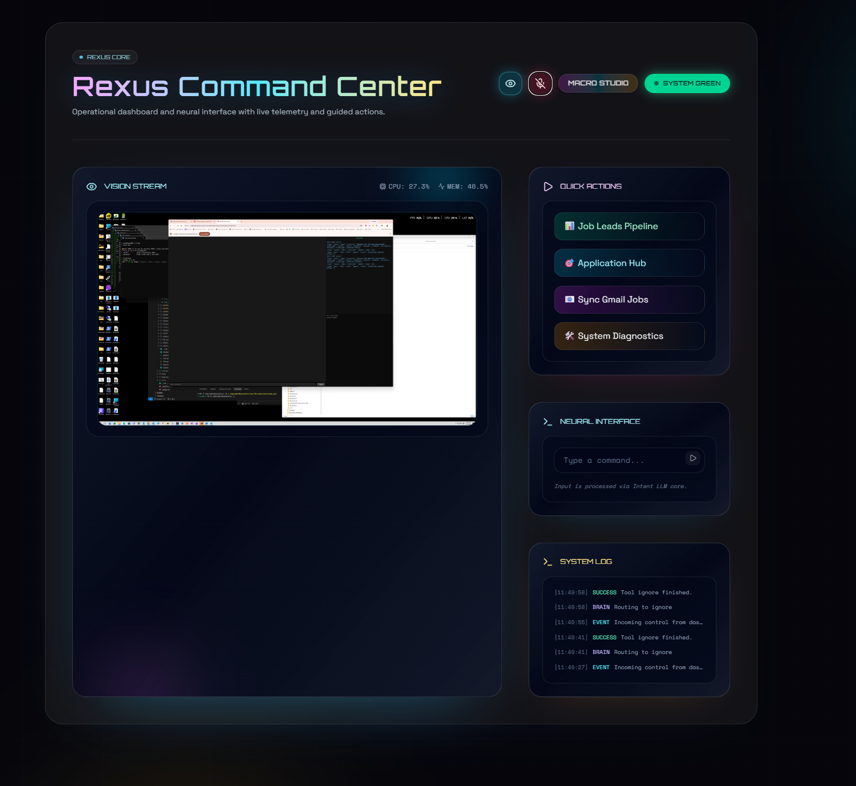 Rexus Command Center